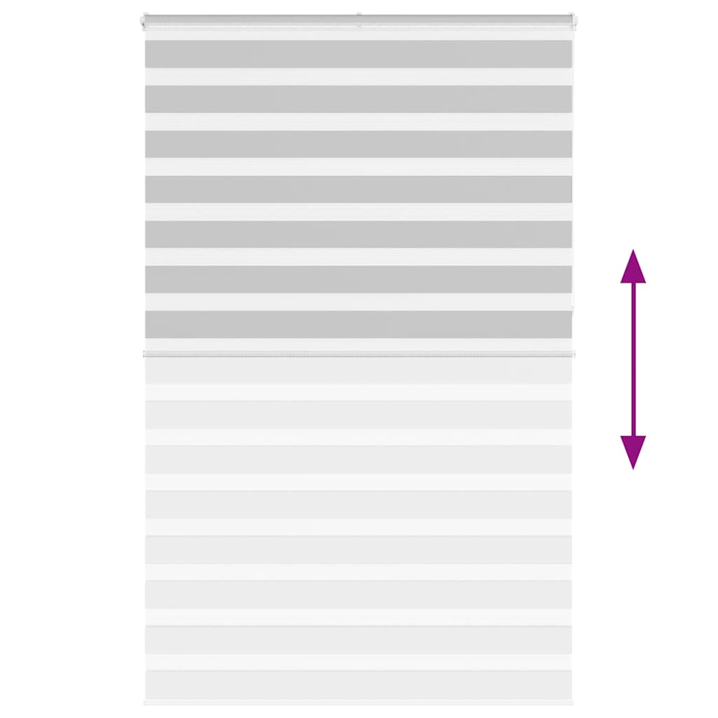 Zebra rolgordijn 140x230 cm stofbreedte 135,9 cm lichtgrijs