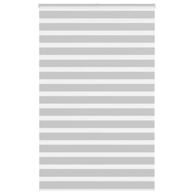 Zebra rolgordijn 145x230 cm stofbreedte 140,9 cm lichtgrijs