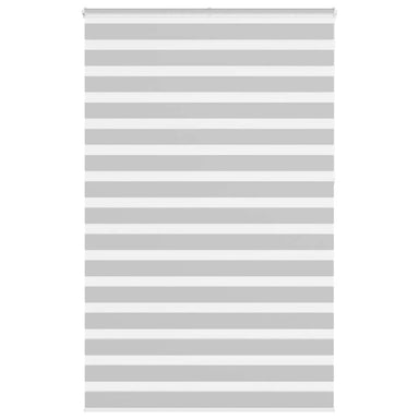 Zebra rolgordijn 150x230 cm stofbreedte 145,9 cm lichtgrijs