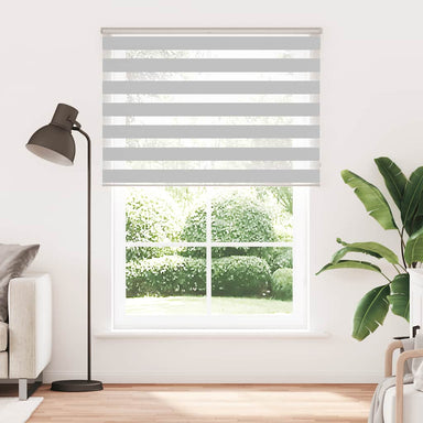 Zebra rolgordijn 165x230 cm stofbreedte 160,9 cm lichtgrijs