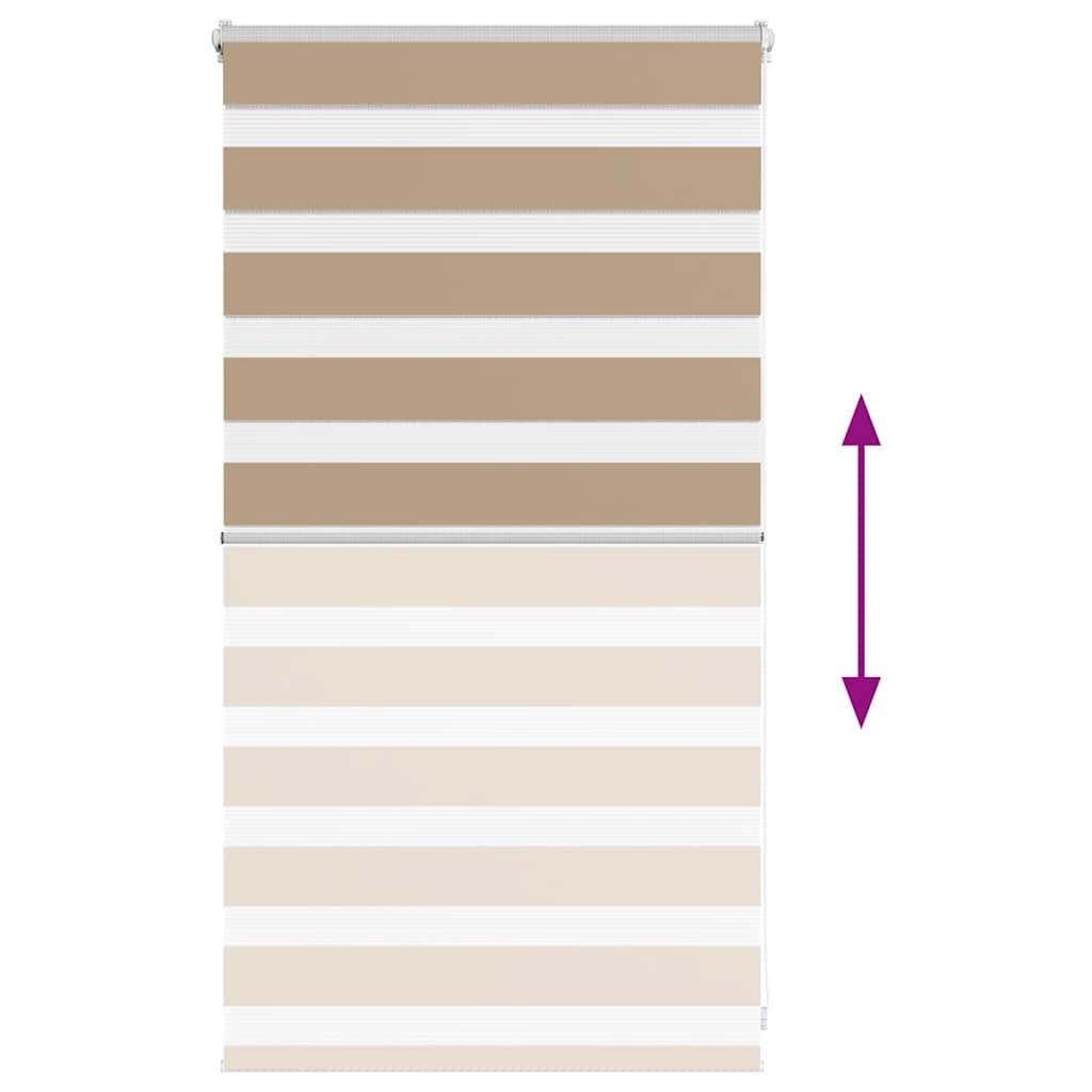 Zebra Blind 75x100 cm stofbreedte 70,9 cm polyester zandbruin