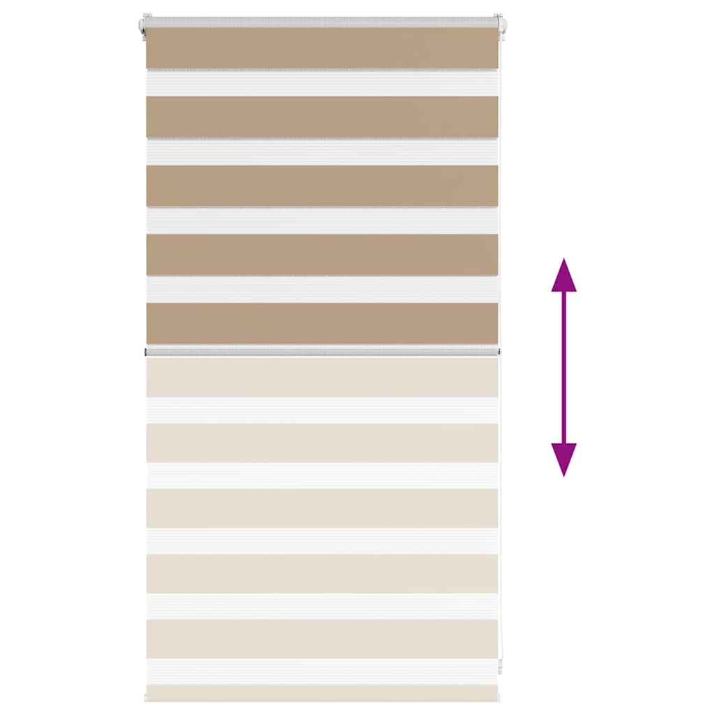 Zebra Blind 90x100 cm stofbreedte 85,9 cm polyester zandbruin