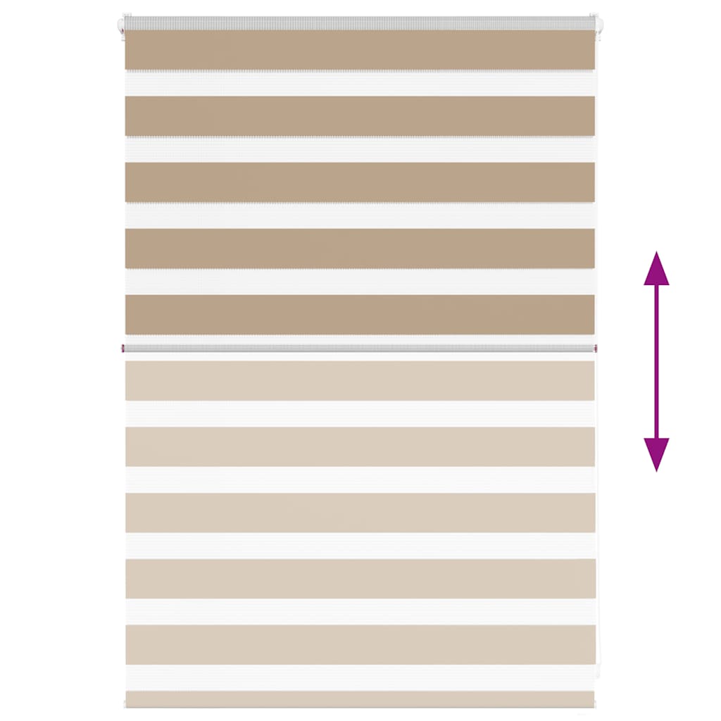 Zebra Blind 100x100 cm stofbreedte 95,9 cm polyester zandbruin