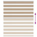 Zebra Blind 125x100 cm stofbreedte 120,9 cm polyester zandbruin