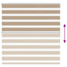 Zebra Blind 140x100 cm stofbreedte 135,9 cm polyester zandbruin