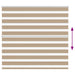Zebra Blind 165x100 cm stofbreedte 160,9 cm polyester zandbruin