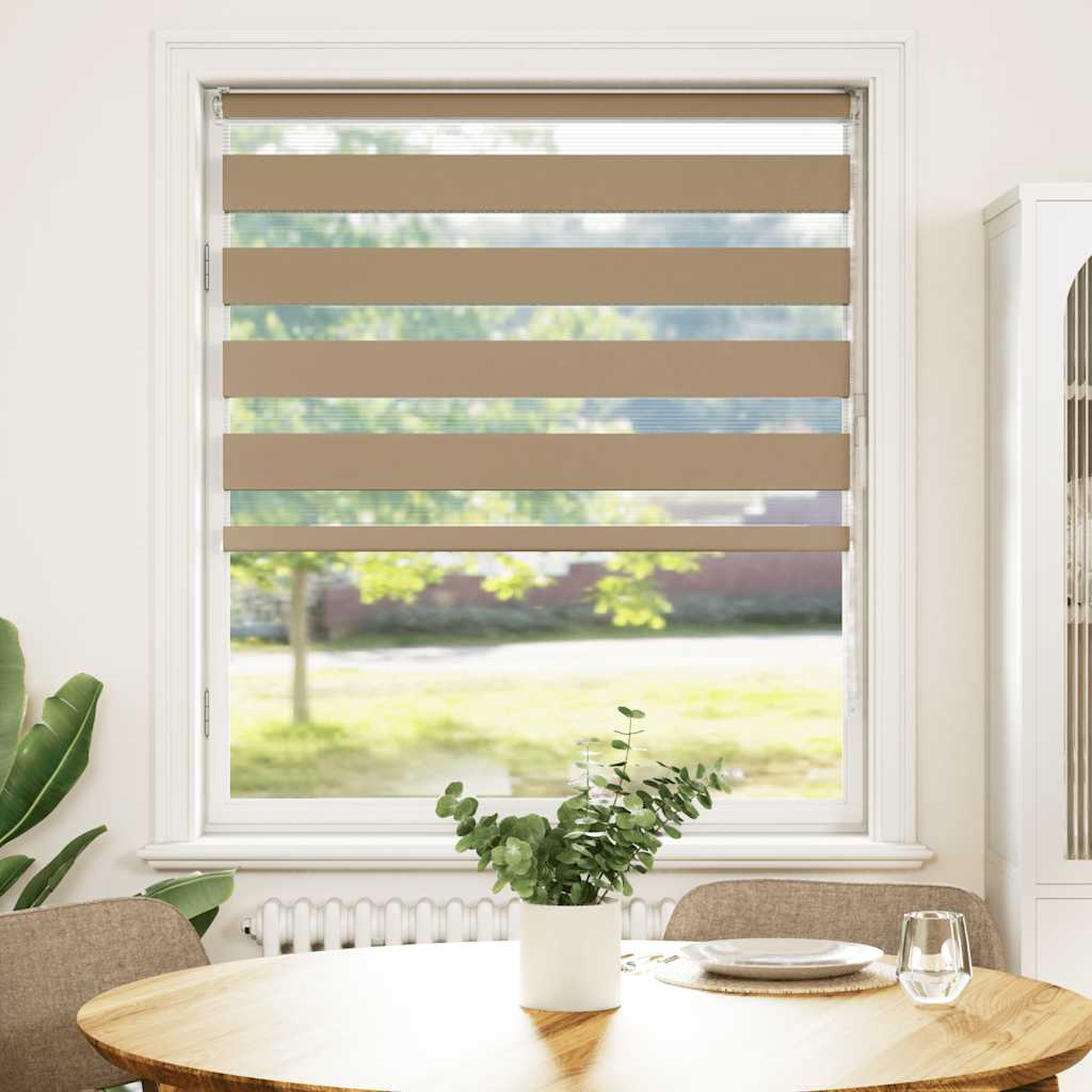 Zebra Blind 95x150 cm stofbreedte 90,9 cm polyester zandbruin