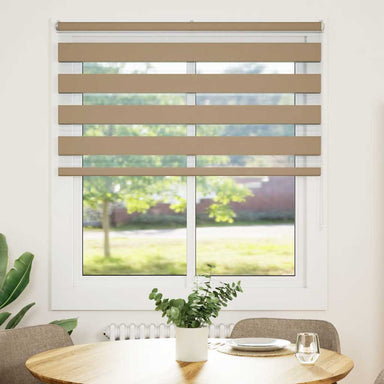 Zebra Blind 120x150 cm stofbreedte 115,9 cm polyester zandbruin