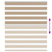 Zebra Blind 120x150 cm stofbreedte 115,9 cm polyester zandbruin