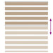 Zebra Blind 125x150 cm stofbreedte 120,9 cm polyester zandbruin