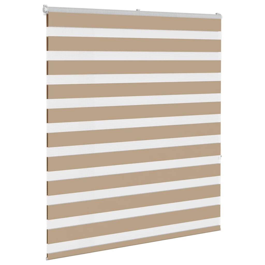 Zebra Blind 130x150 cm stofbreedte 125,9 cm polyester zandbruin