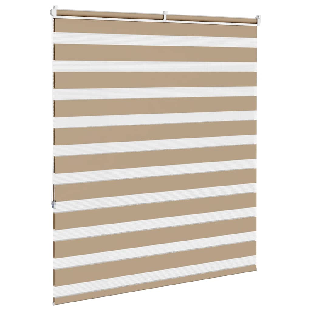 Zebra Blind 130x150 cm stofbreedte 125,9 cm polyester zandbruin