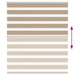 Zebra Blind 130x150 cm stofbreedte 125,9 cm polyester zandbruin
