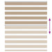 Zebra Blind 135x150 cm stofbreedte 130,9 cm polyester zandbruin