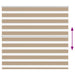 Zebra Blind 160x150 cm stofbreedte 155,9 cm polyester zandbruin