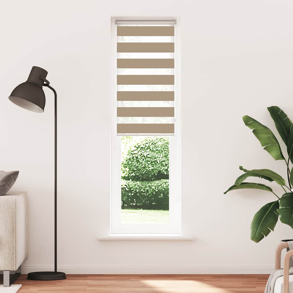 Zebra Blind 65x200 cm stofbreedte 60,9 cm polyester zandbruin
