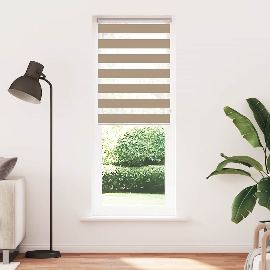 Zebra Blind 80x200 cm stofbreedte 75,9 cm polyester zandbruin