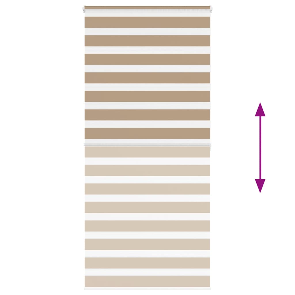 Zebra Blind 100x200 cm stofbreedte 95,9 cm polyester zandbruin