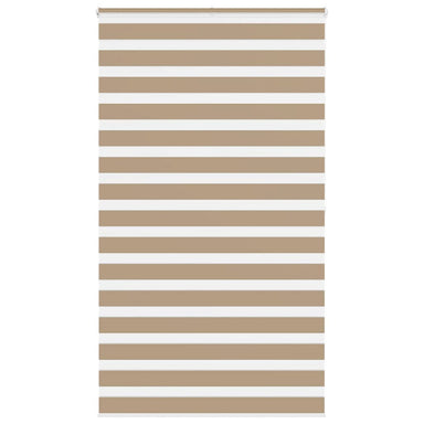 Zebra Blind 130x200 cm stofbreedte 125,9 cm polyester zandbruin