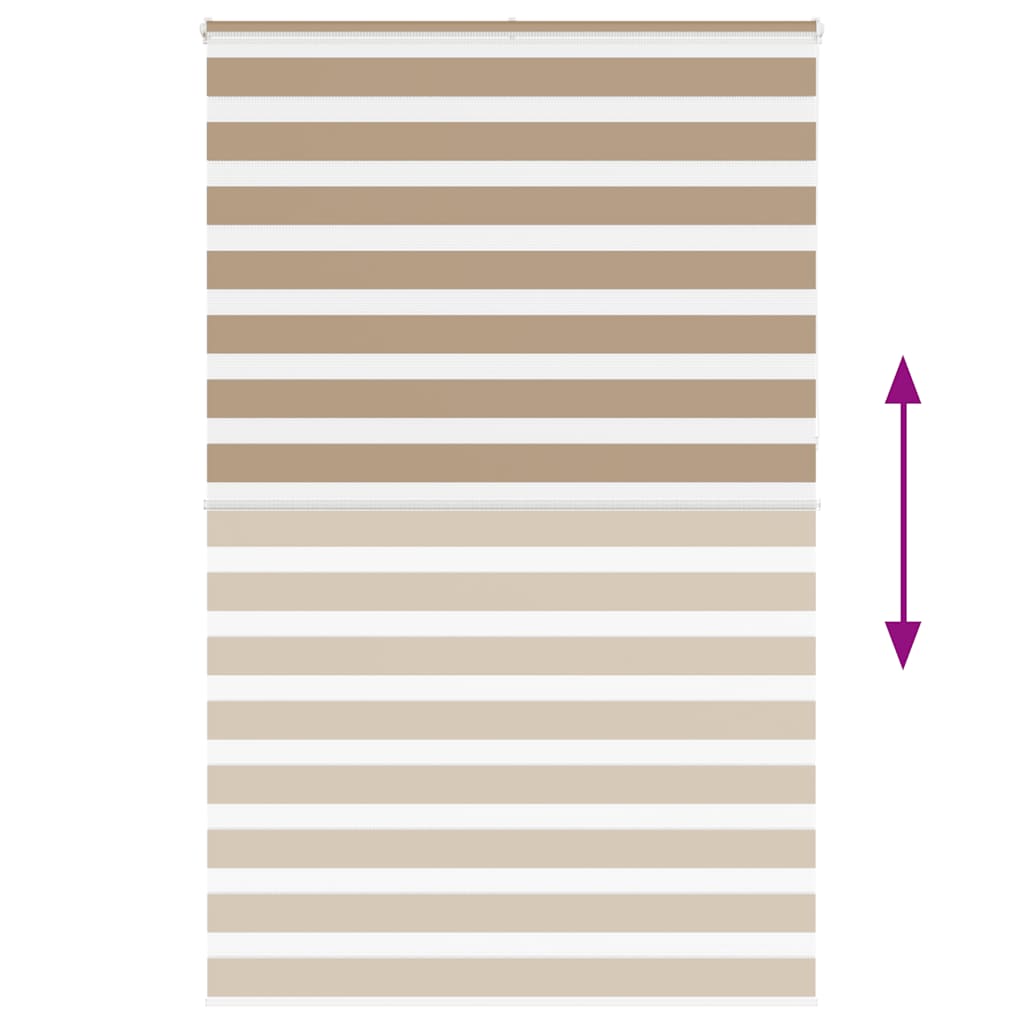 Zebra Blind 145x230 cm stofbreedte 140,9 cm polyester zandbruin