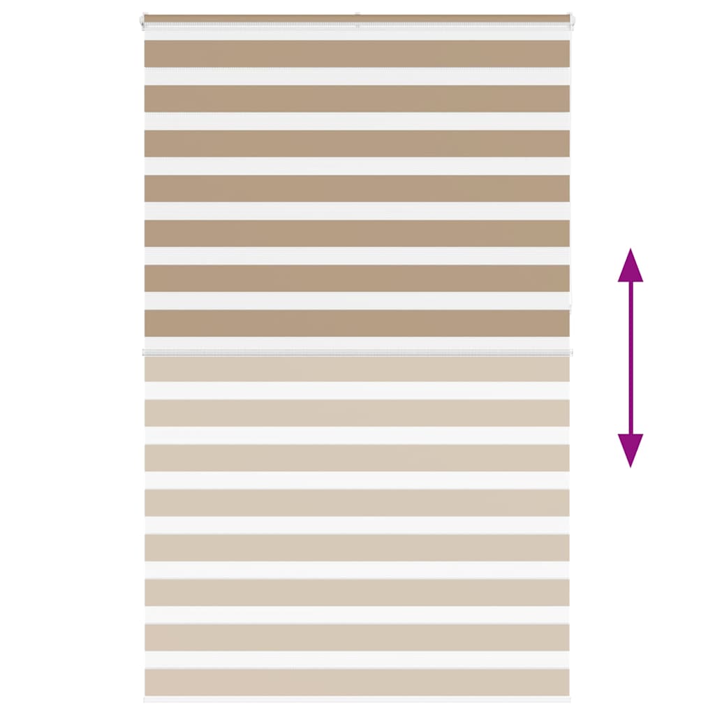 Zebra Blind 150x230 cm stofbreedte 145,9 cm polyester zandbruin