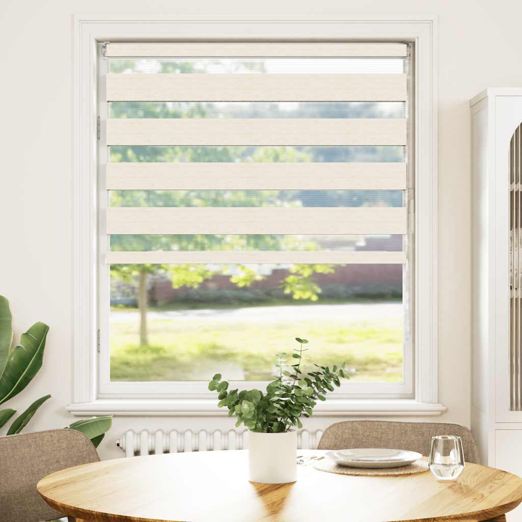 Zebra rolgordijn 100x100 cm stofbreedte 95,9 cm marmerbeige