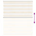 Zebra rolgordijn 120x100 cm stofbreedte 115,9 cm marmerbeige