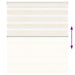 Zebra rolgordijn 125x100 cm stofbreedte 120,9 cm marmerbeige