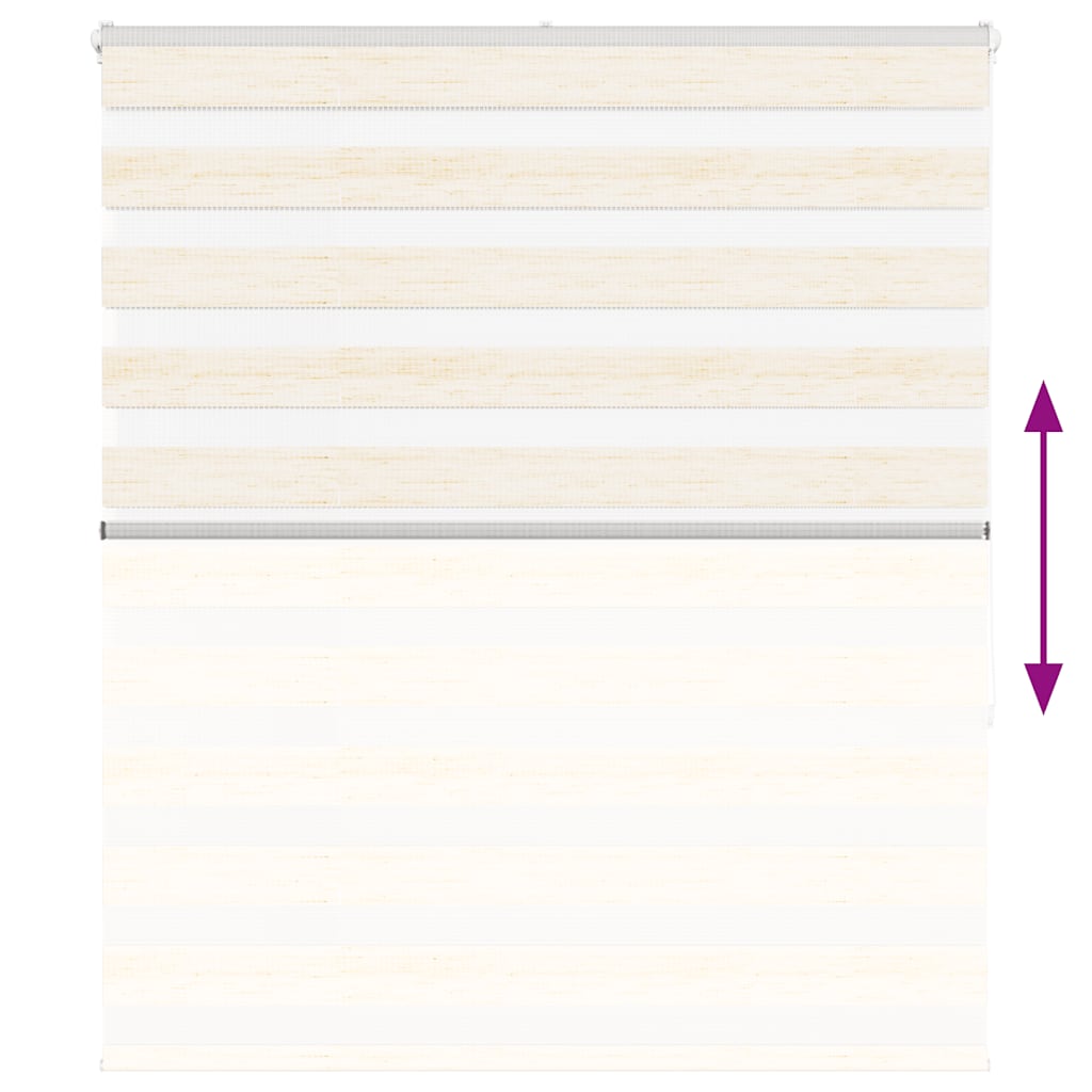 Zebra rolgordijn 130x150 cm stofbreedte 125,9 cm marmerbeige