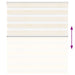 Zebra rolgordijn 130x150 cm stofbreedte 125,9 cm marmerbeige