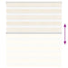 Zebra rolgordijn 135x150 cm stofbreedte 130,9 cm marmerbeige