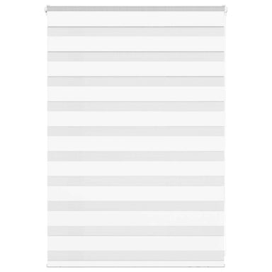 Zebra blind 110x100 cm stofbreedte 105,9 cm polyester wit