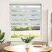 Zebra blind 110x100 cm stofbreedte 105,9 cm polyester wit