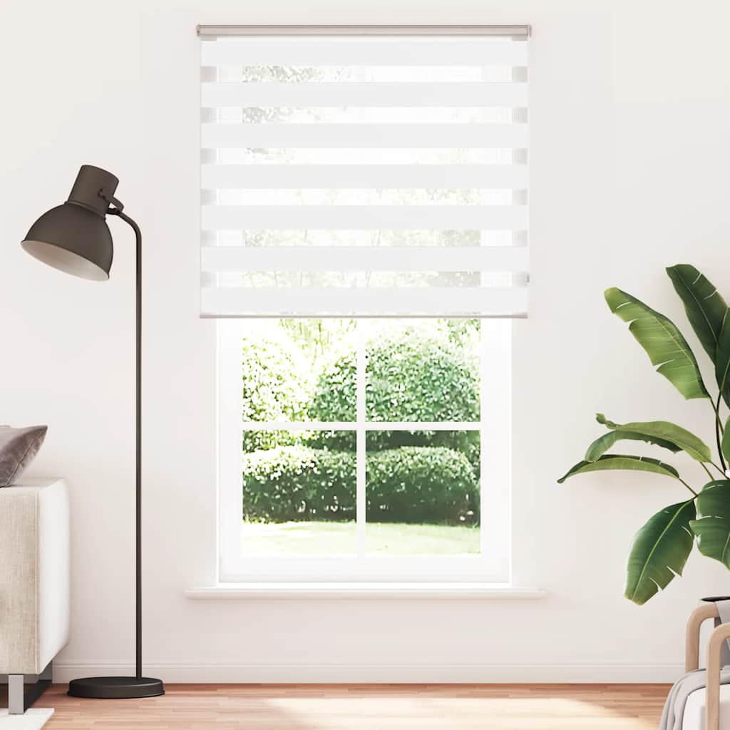 Zebra rolgordijn 120x230 cm stofbreedte 115,9cm polyester wit