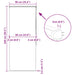 Doucherolgordijn met cassette 90x240 cm stofbreedte 86 cm