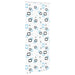Doucherolgordijn met cassette 110x240 cm stofbreedte 106 cm