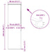 Doucherolgordijn met cassette 80x240 cm stofbreedte 76 cm