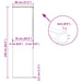 Doucherolgordijn met cassette 80x240 cm stofbreedte 76 cm