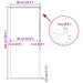 Doucherolgordijn met cassette 90x240 cm stofbreedte 86 cm