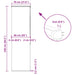 Doucherolgordijn met cassette 70x240 cm stofbreedte 66 cm