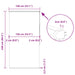 Doucherolgordijn met cassette 140x240 cm stofbreedte 136 cm