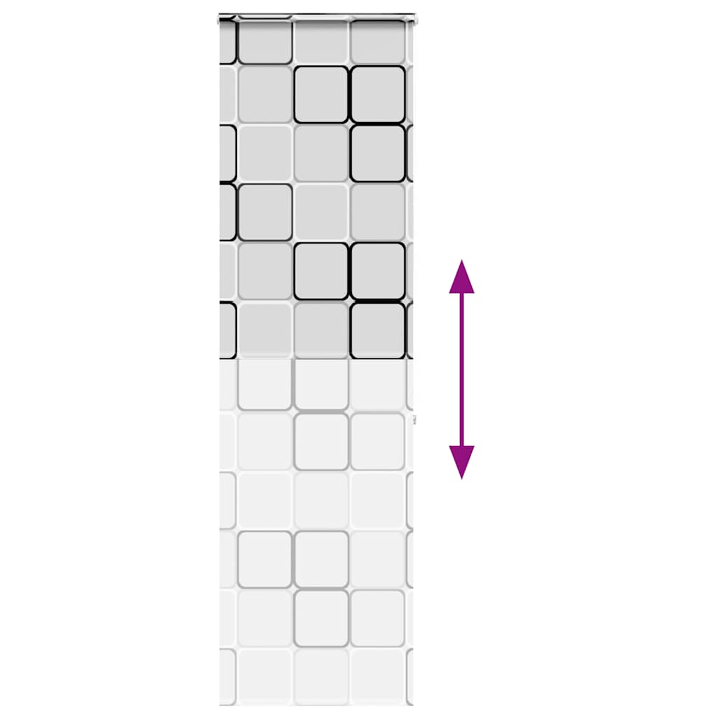 Doucherolgordijn met cassette 70x240 cm stofbreedte 66 cm