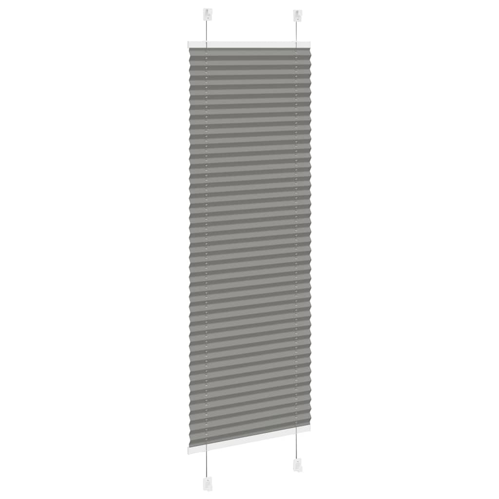 Plissé rolgordijn 45x100 cm stofbreedte 44,4 cm antraciet
