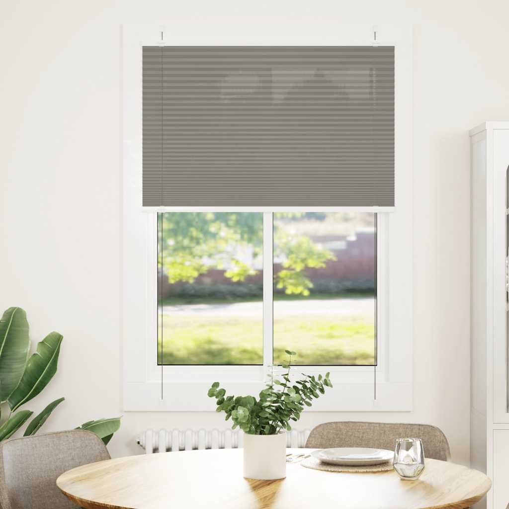 Plissé rolgordijn 85x100 cm stofbreedte 84,4 cm antraciet