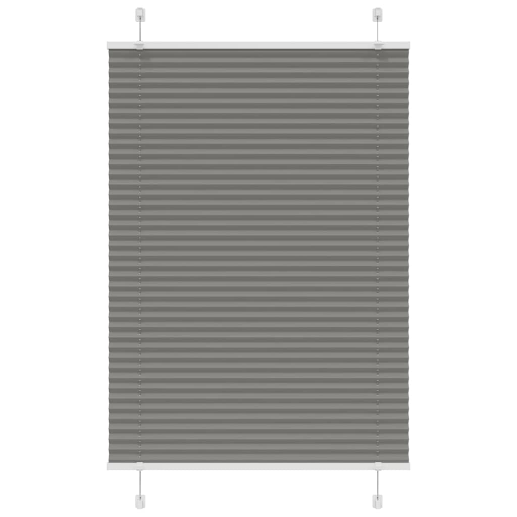 Plissé rolgordijn 100x100 cm stofbreedte 99,4 cm antraciet