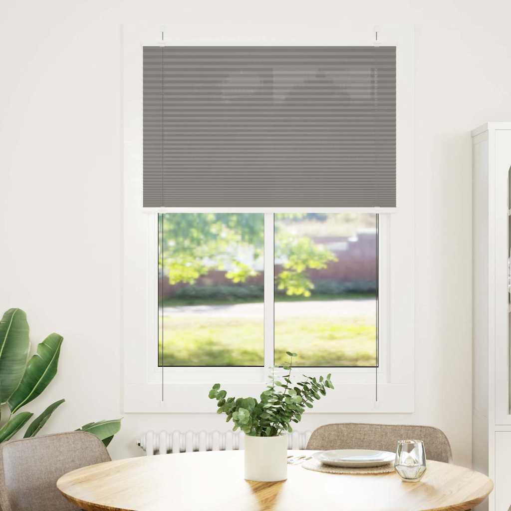 Plissé rolgordijn 100x100 cm stofbreedte 99,4 cm antraciet
