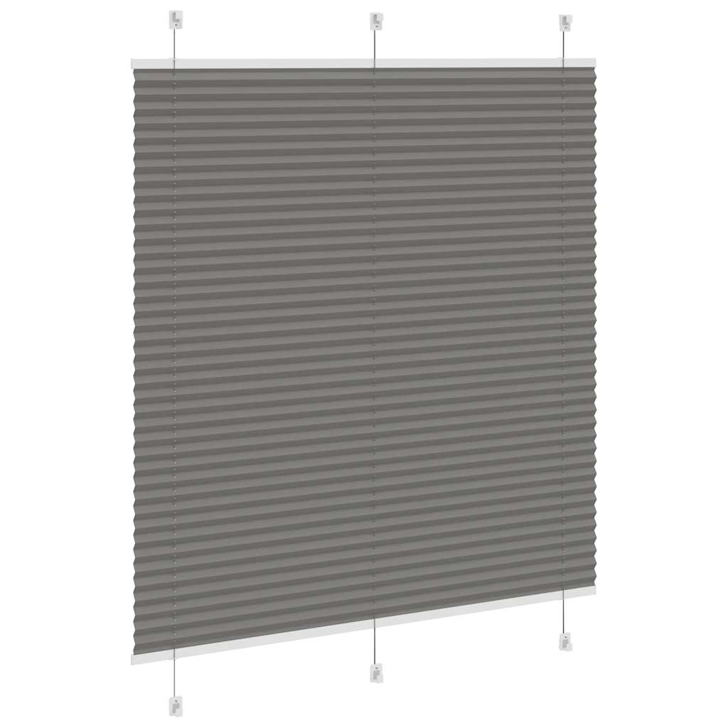 Plissé rolgordijn 120x100 cm stofbreedte 119,4 cm antraciet