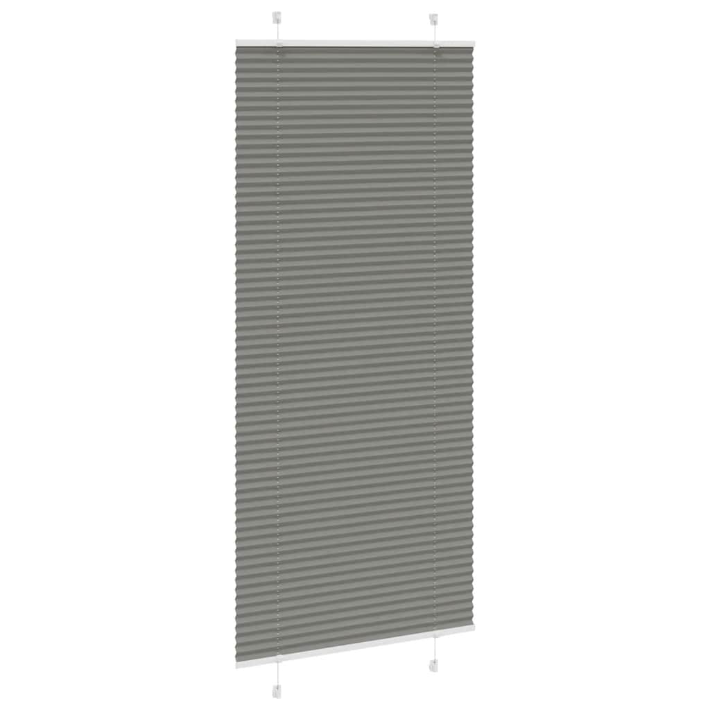 Plissé rolgordijn 100x200 cm stofbreedte 99,4 cm antraciet