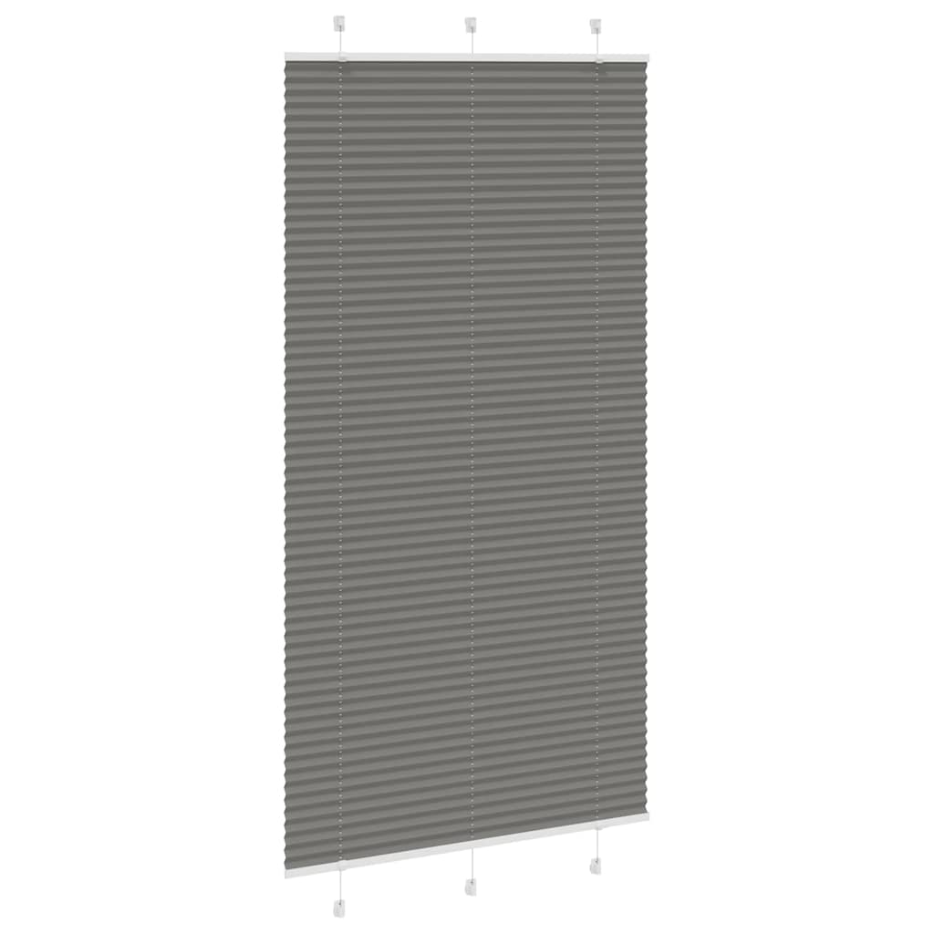 Plissé rolgordijn 110x200 cm stofbreedte 109,4 cm antraciet