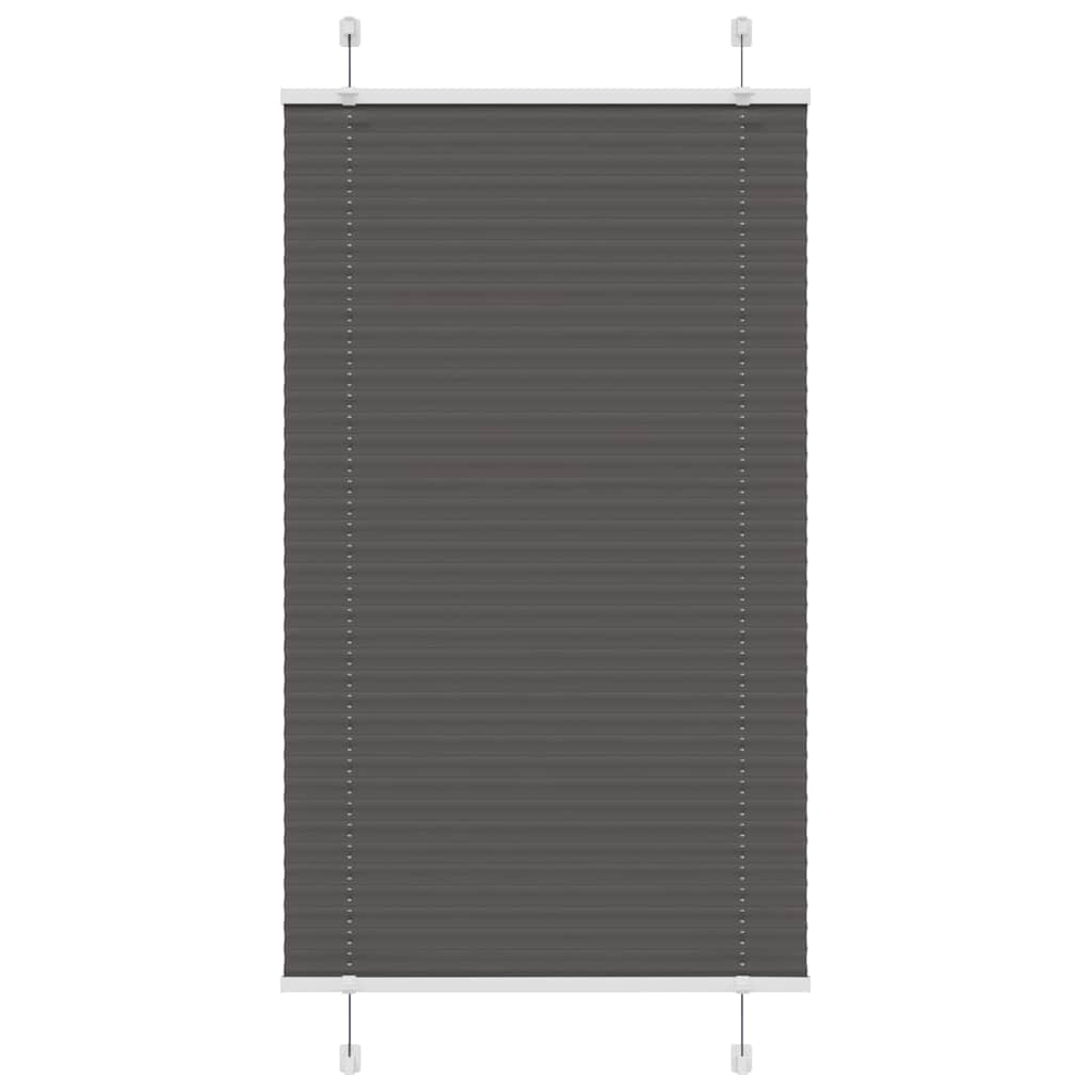 Plissé rolgordijn 75x100 cm stofbreedte 74,4 cm polyester zwart